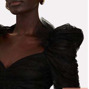 NWT Zimmermann Black Tulle Ruched Mini Dress size AU 2/ US 8